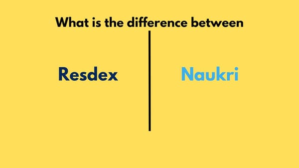 What is the difference between Resdex and Naukri?