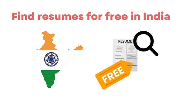 How can I find resumes for free in India?