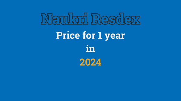 Naukri Resdex Price for 1 Year in 2024