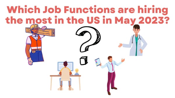 Job functions hiring in May 2023