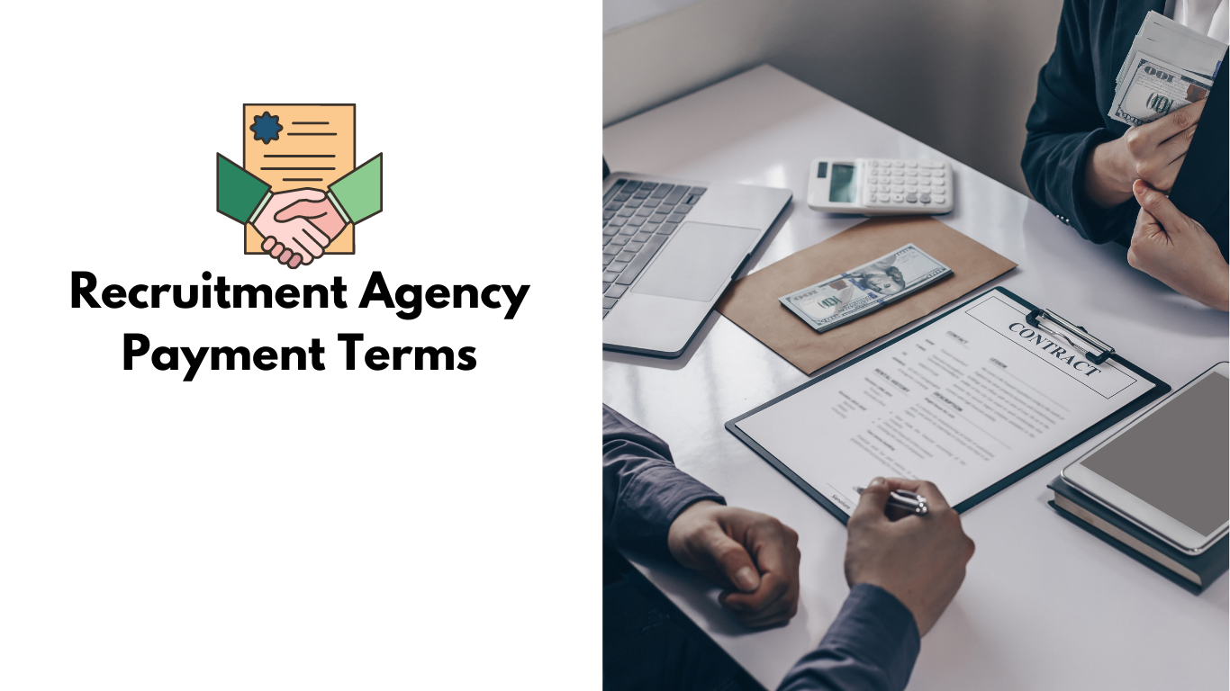 What are the terms that a recruitment agency should have on their 